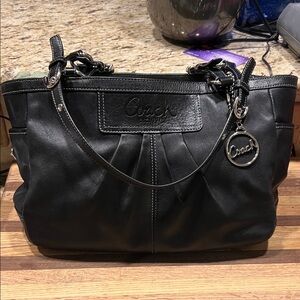 Coach Ashley Pebbled Black Leather Women's Bag 2008